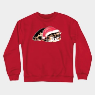 Xmas sleeping cat Crewneck Sweatshirt